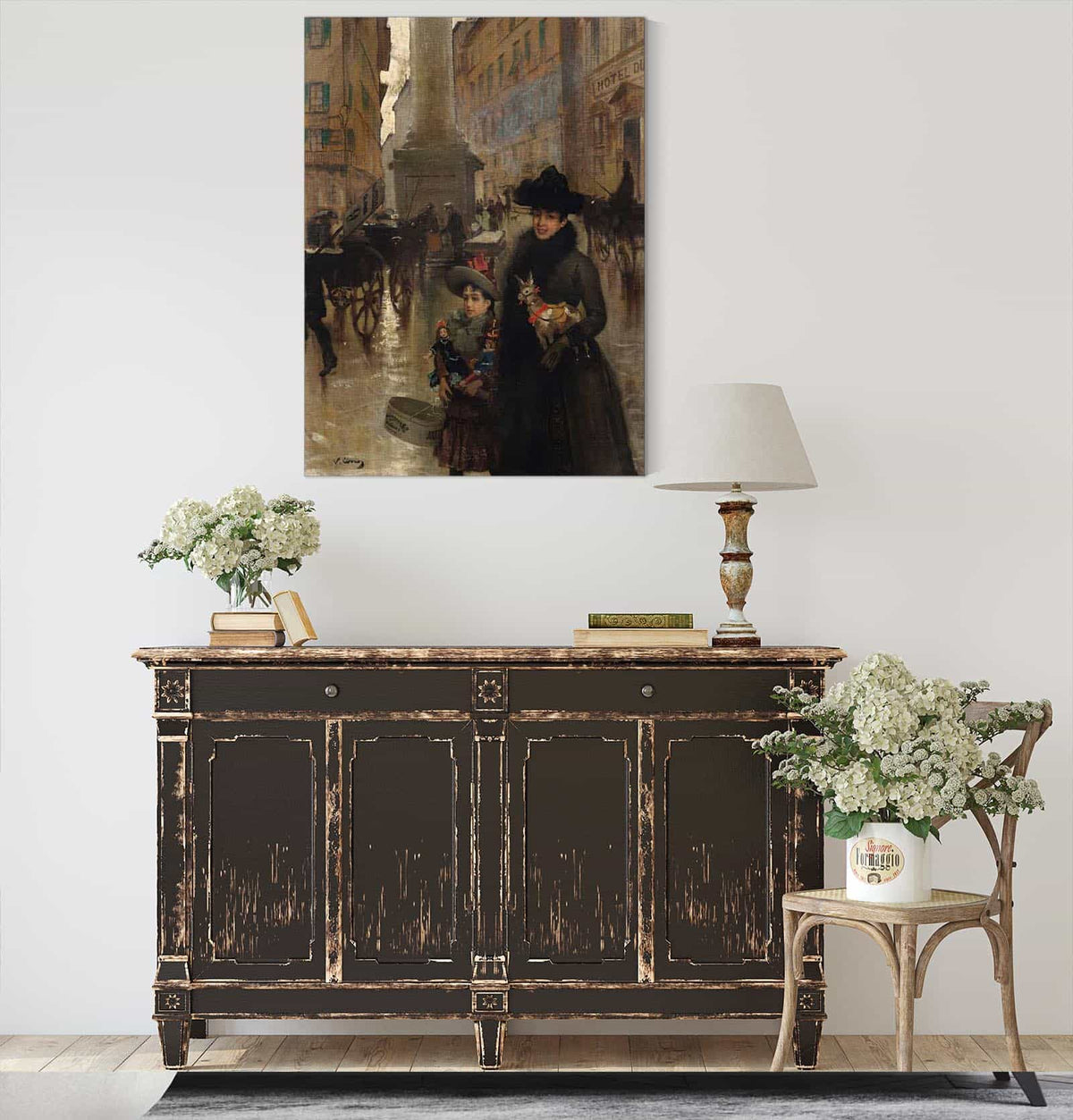 Piazza Santa Trinita Florence by Vittorio Matteo Corcos