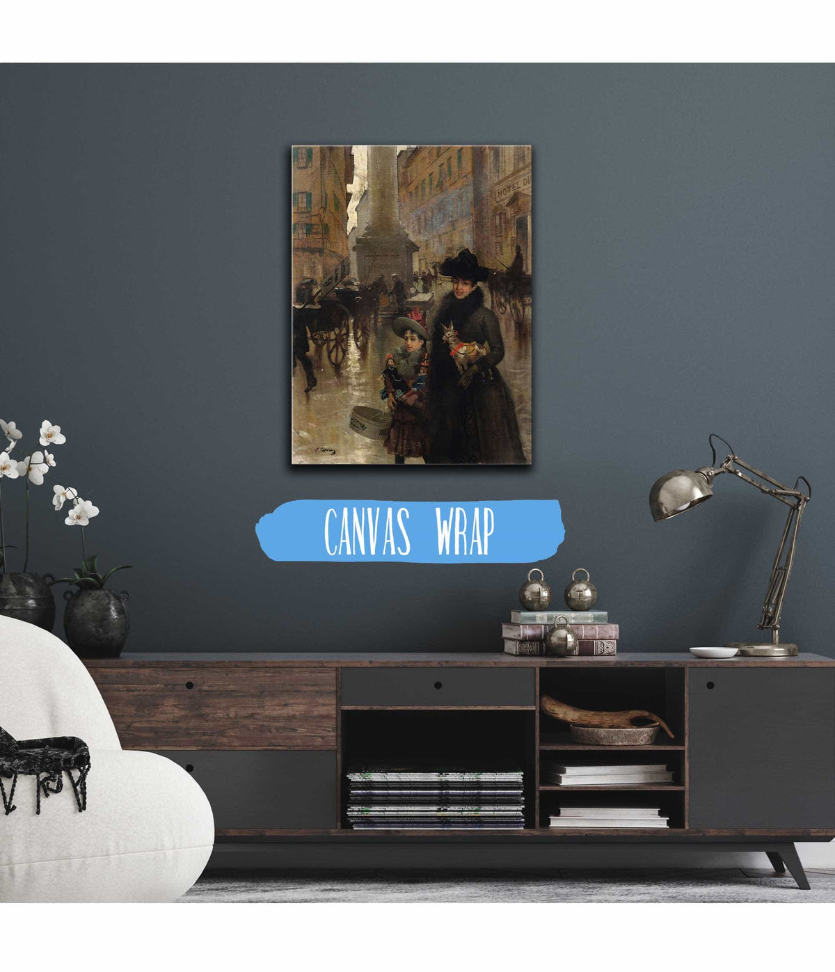 Piazza Santa Trinita Florence by Vittorio Matteo Corcos