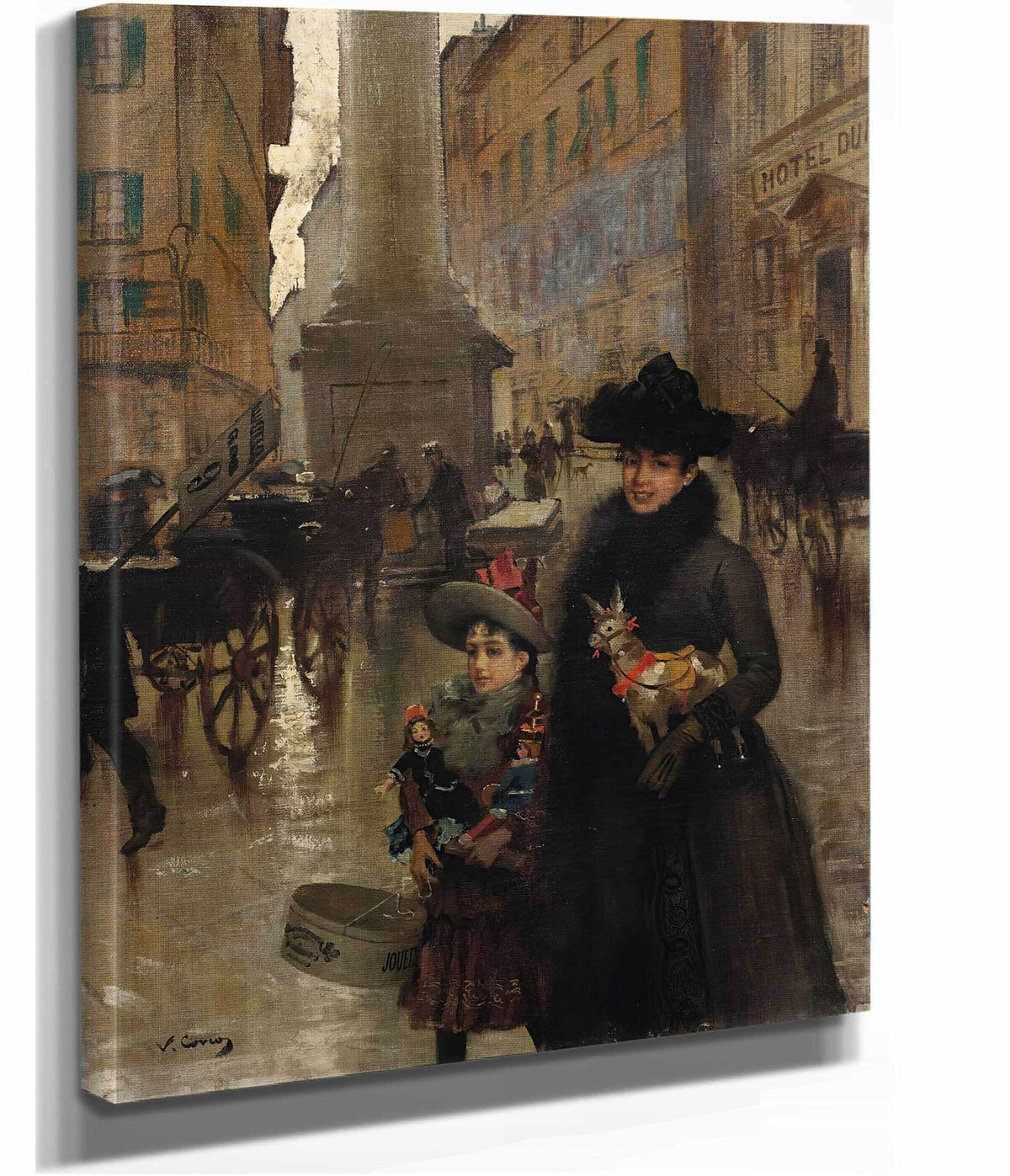 Piazza Santa Trinita Florence by Vittorio Matteo Corcos