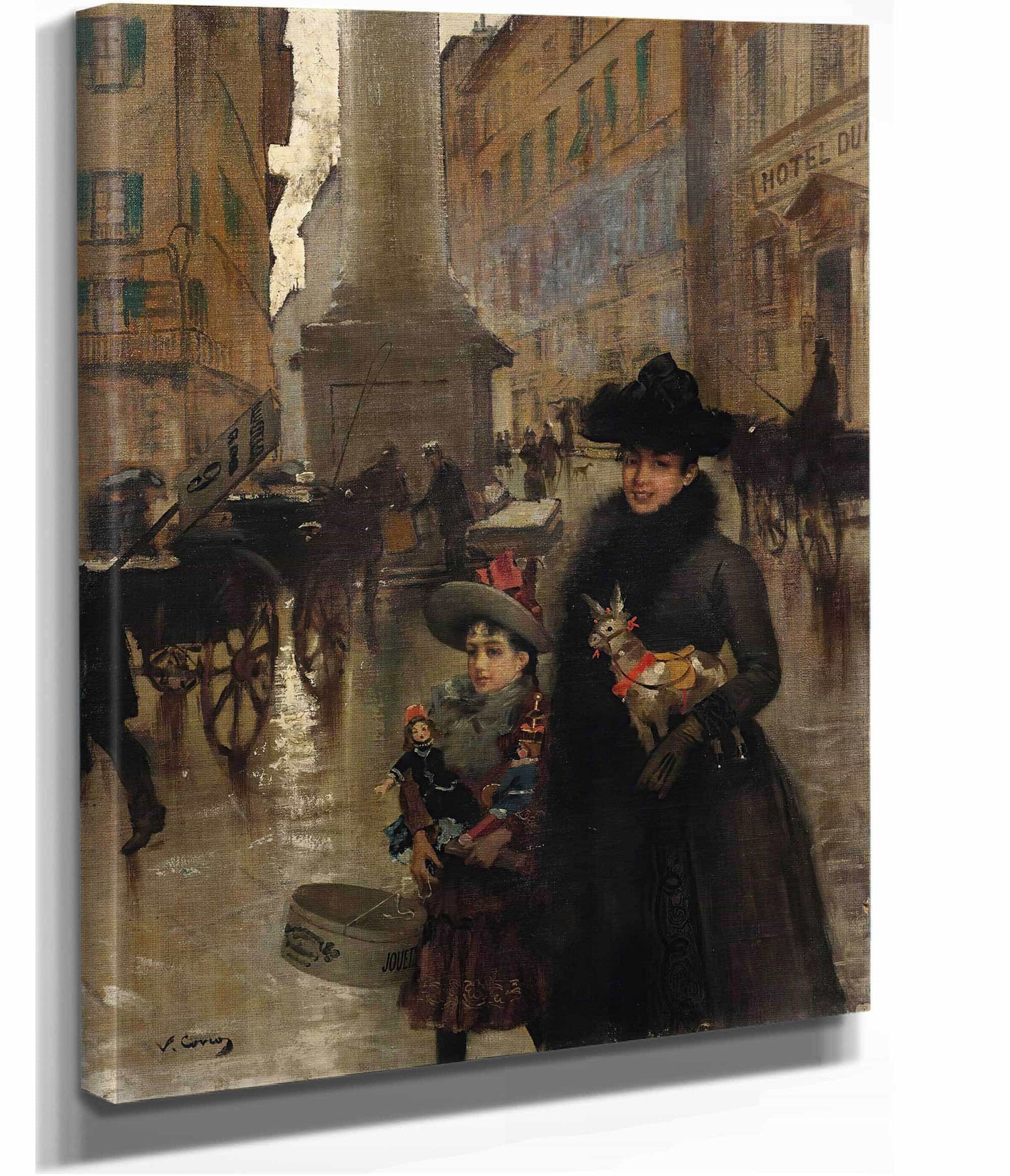 Piazza Santa Trinita Florence by Vittorio Matteo Corcos