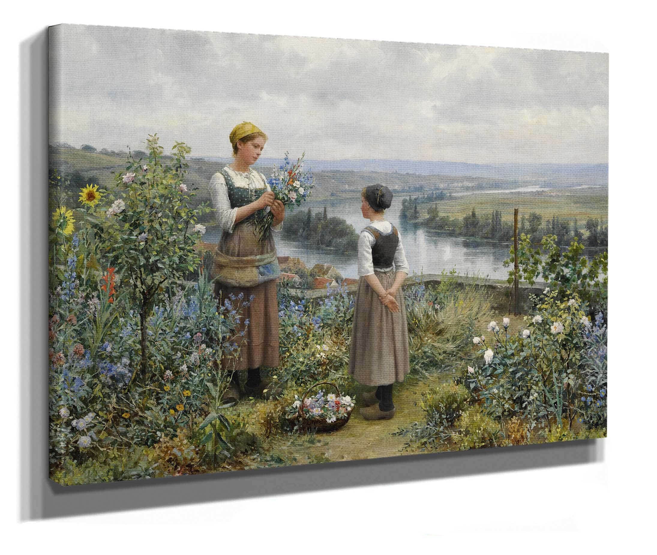 Picking Flowers by Daniel Ridgway Knight