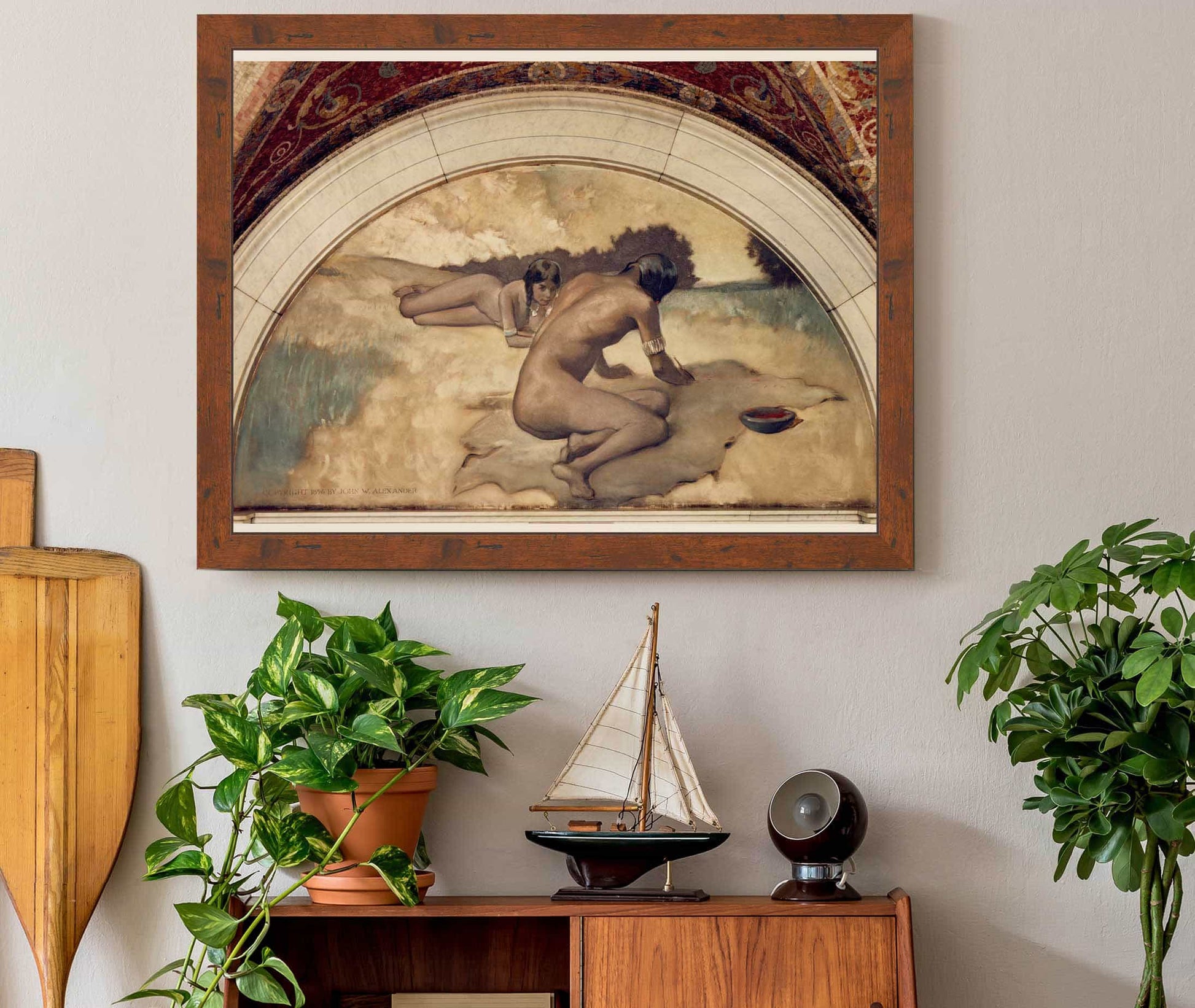 Picture Writing Mural In Evolution Of The Book Series by John White Alexander