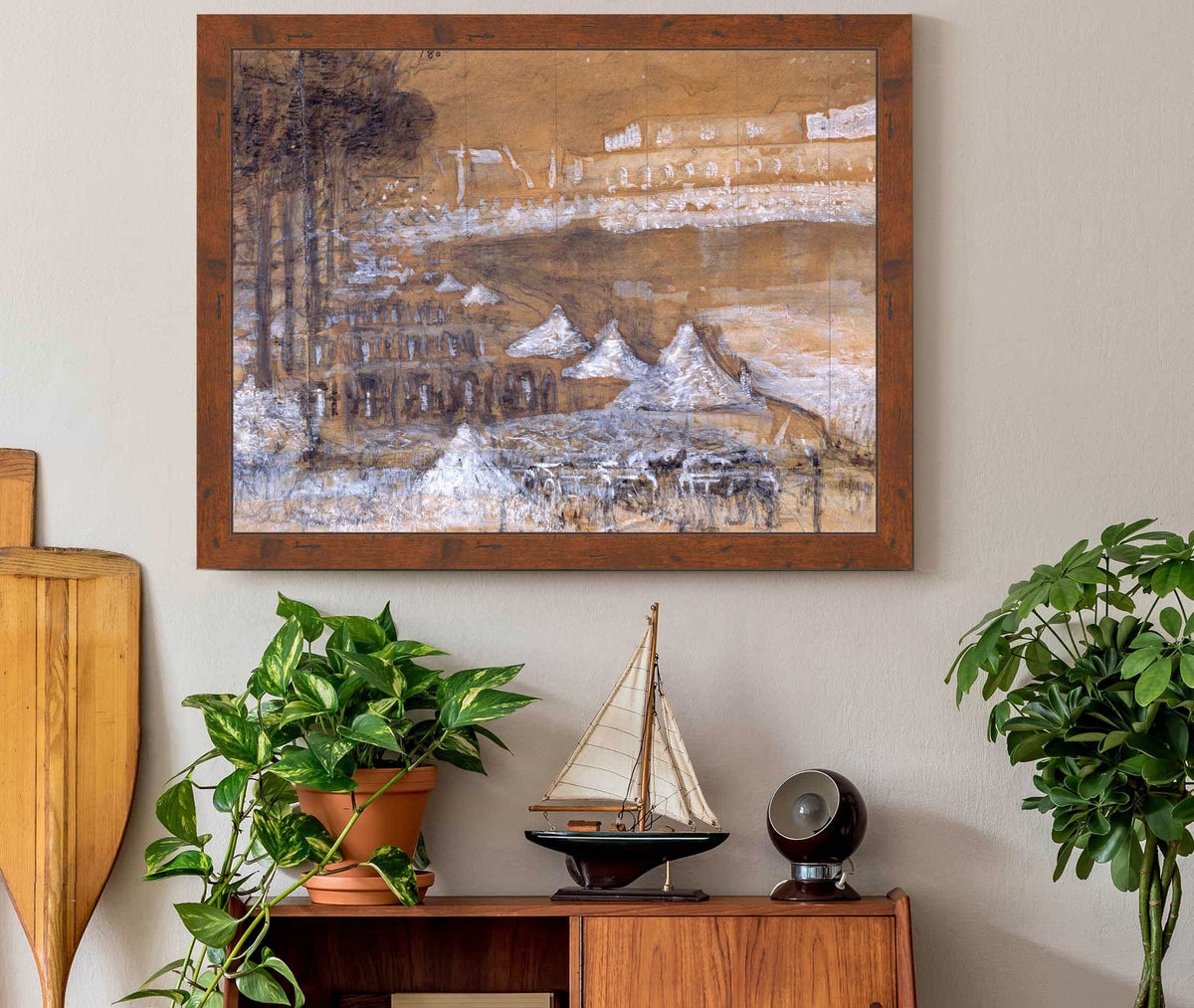 Piece Deau Des Suisses A Versailles by Pierre Puvis De Chavannes