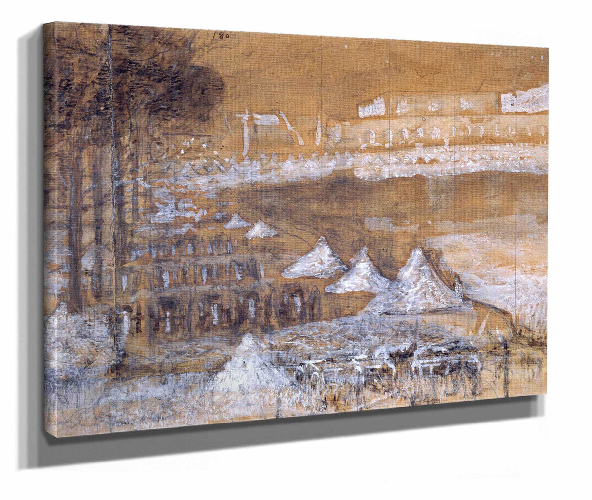 Piece Deau Des Suisses A Versailles by Pierre Puvis De Chavannes
