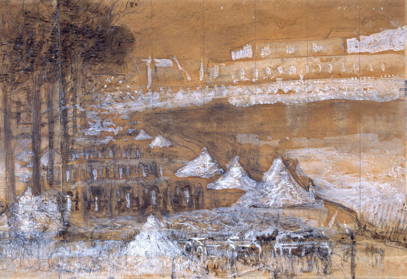 Piece Deau Des Suisses A Versailles by Pierre Puvis De Chavannes