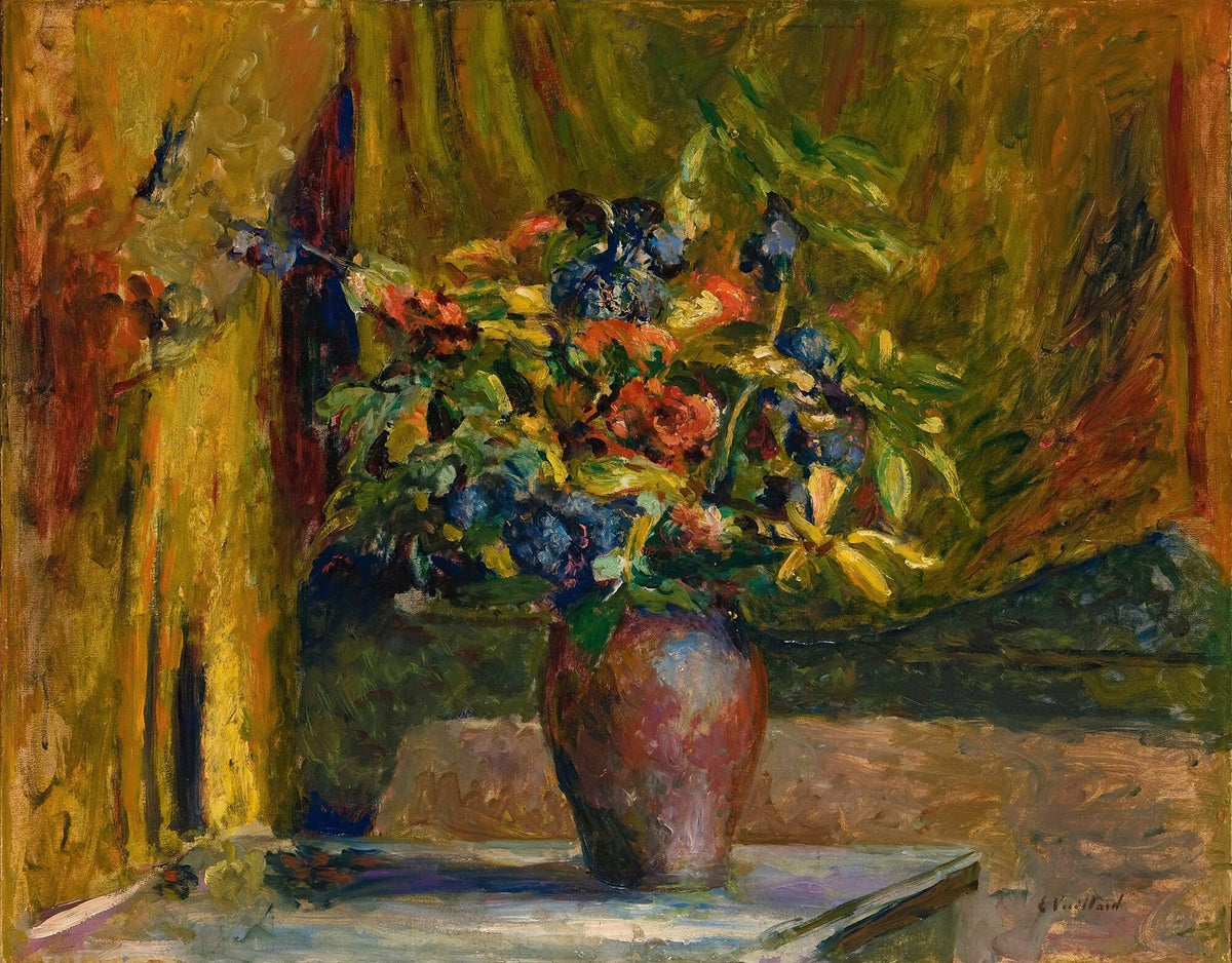 Pieds Dalouette Et Geraniums by Edouard Vuillard