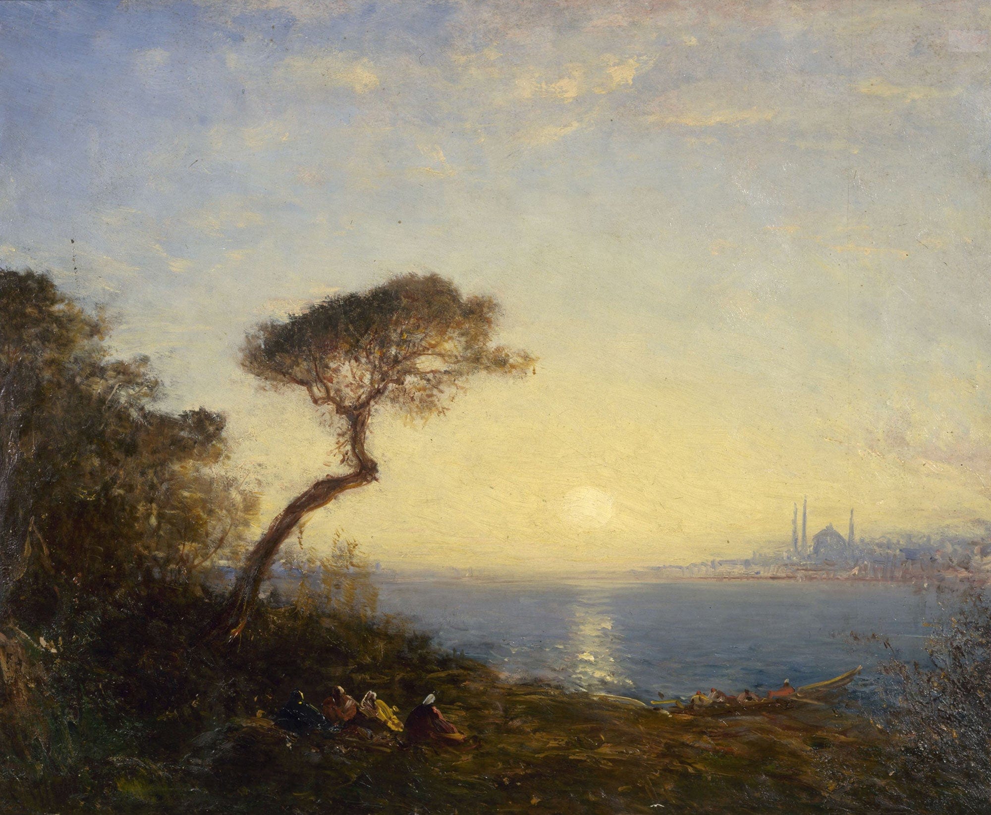 Pin Parasol A Lembouchure Du Bosphore by Felix Ziem