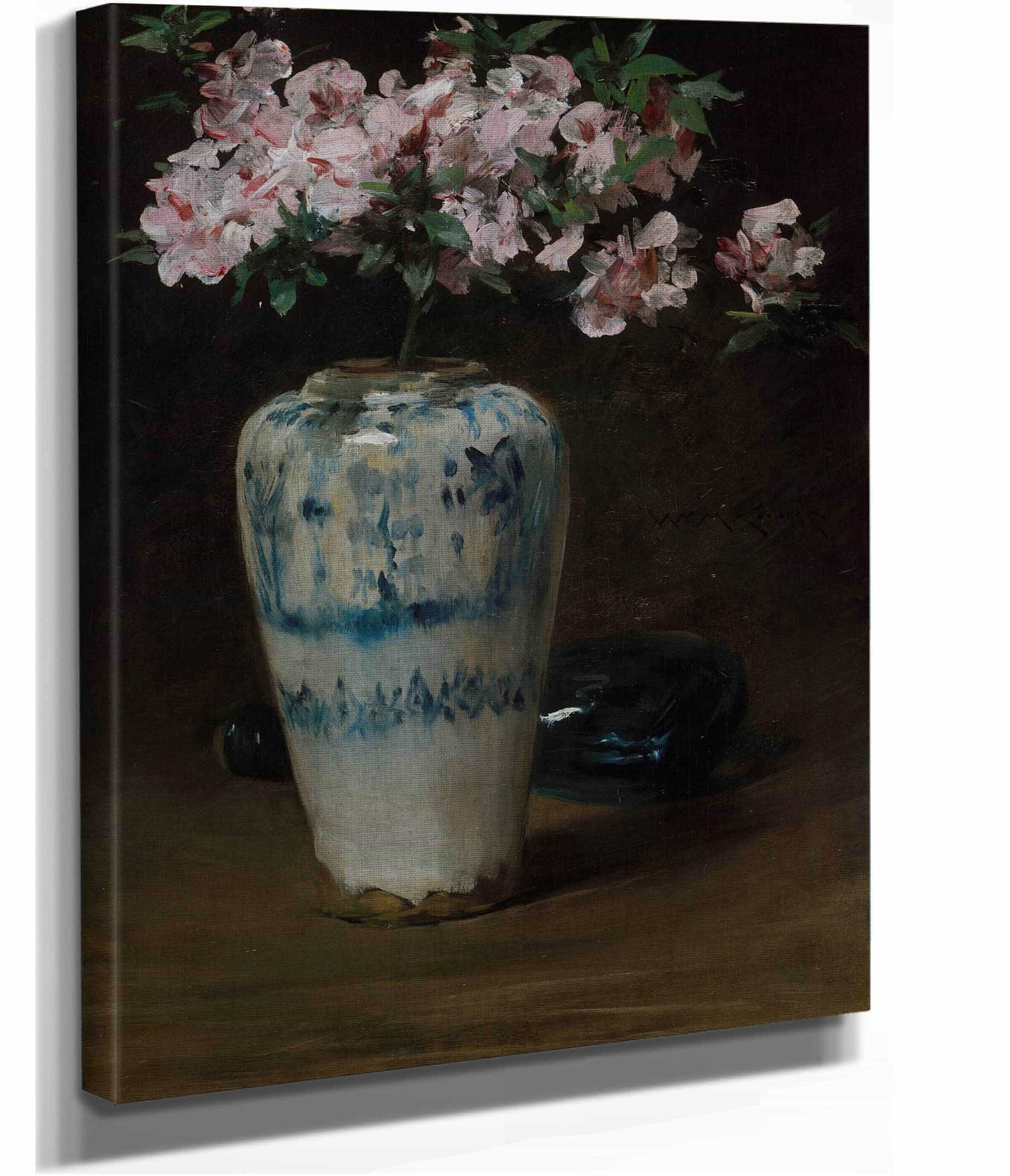 Pink Azalea Chinese Vase   by William Merritt Chase