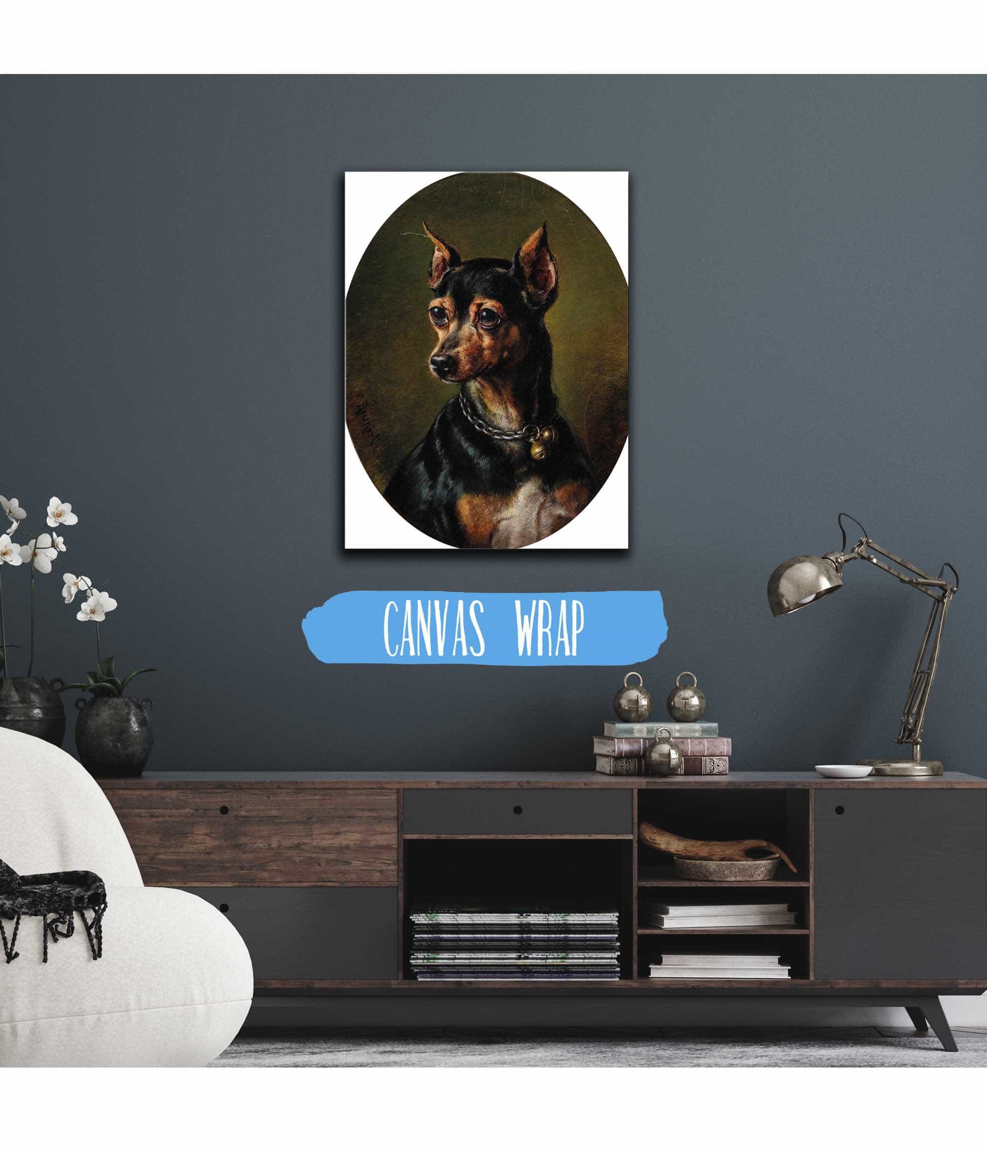 Pinscher In Collar With Bells by Carl Reichert