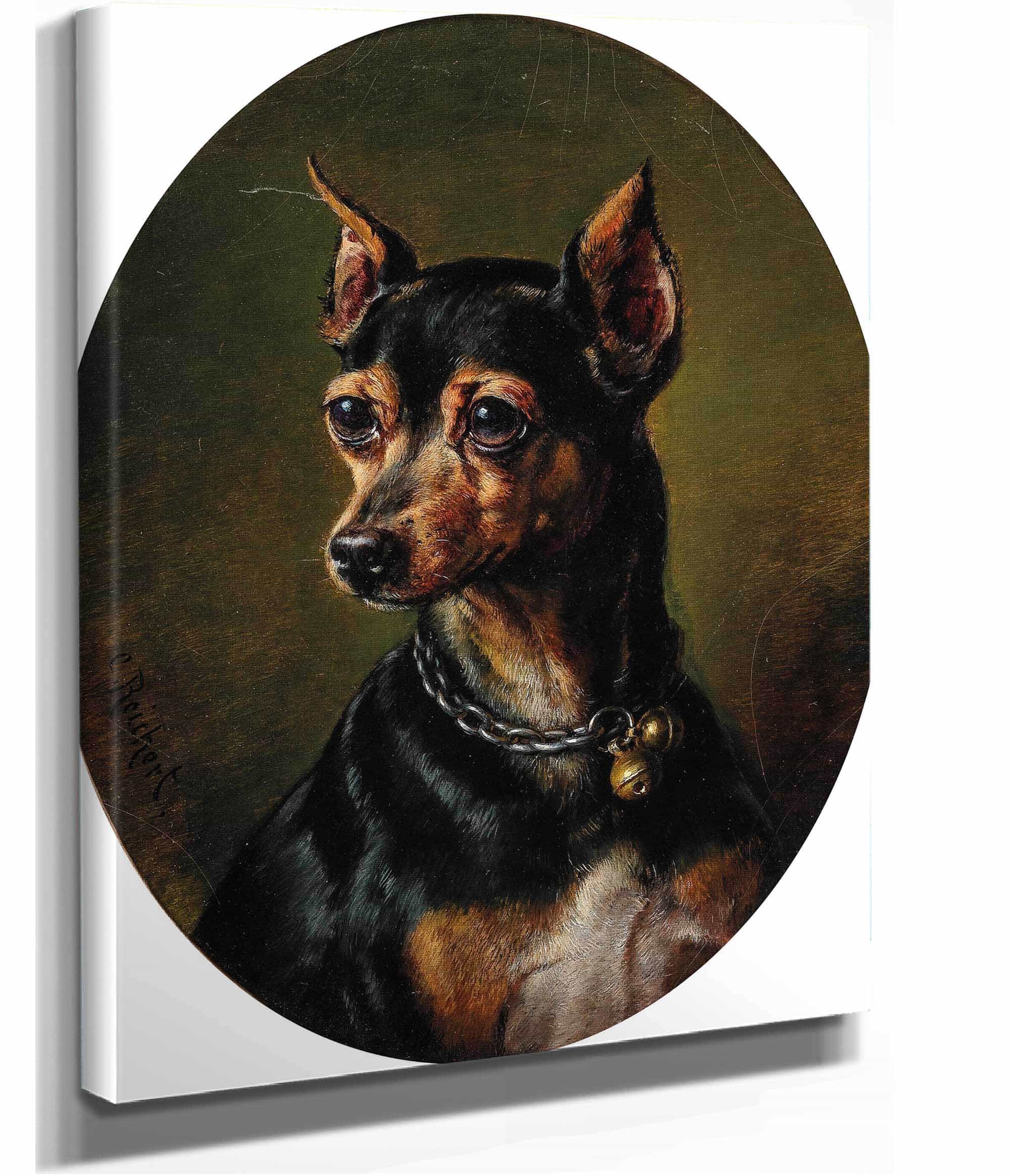 Pinscher In Collar With Bells by Carl Reichert