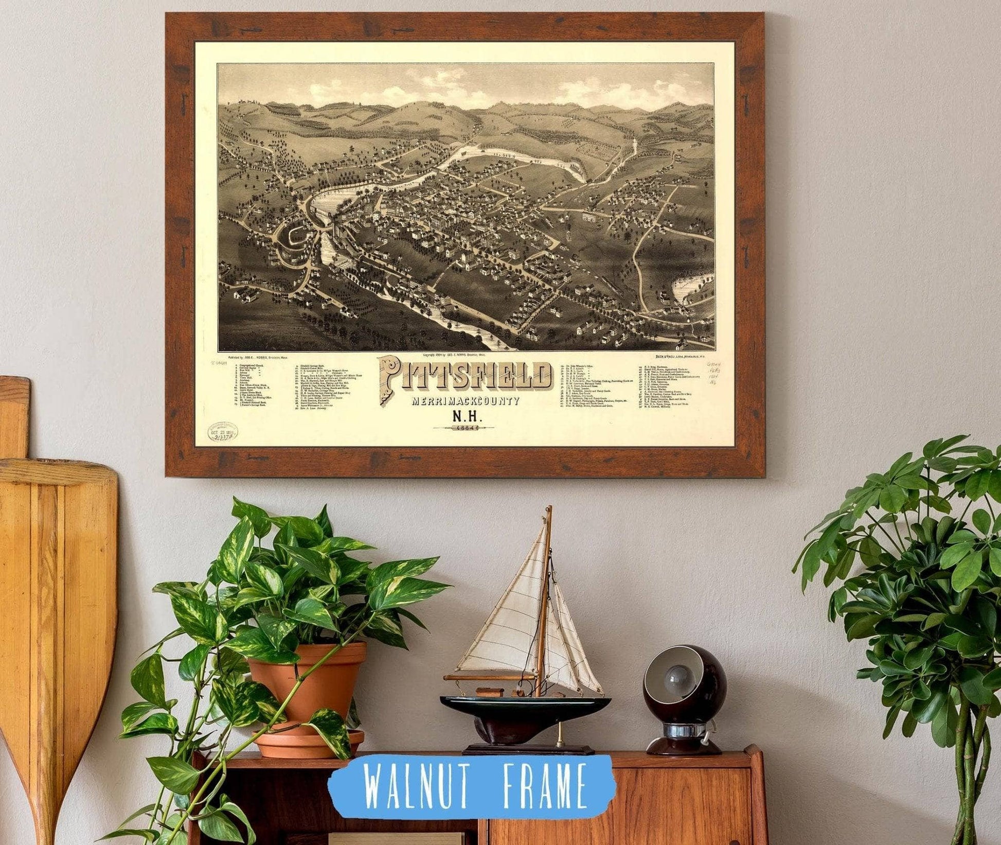 Pittsfield Merrimackcounty Nh 1884 State of New Hampshire