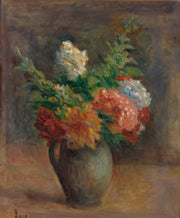 Pivoines Geraniums Et Lilas Blancs by Maximilien Luce