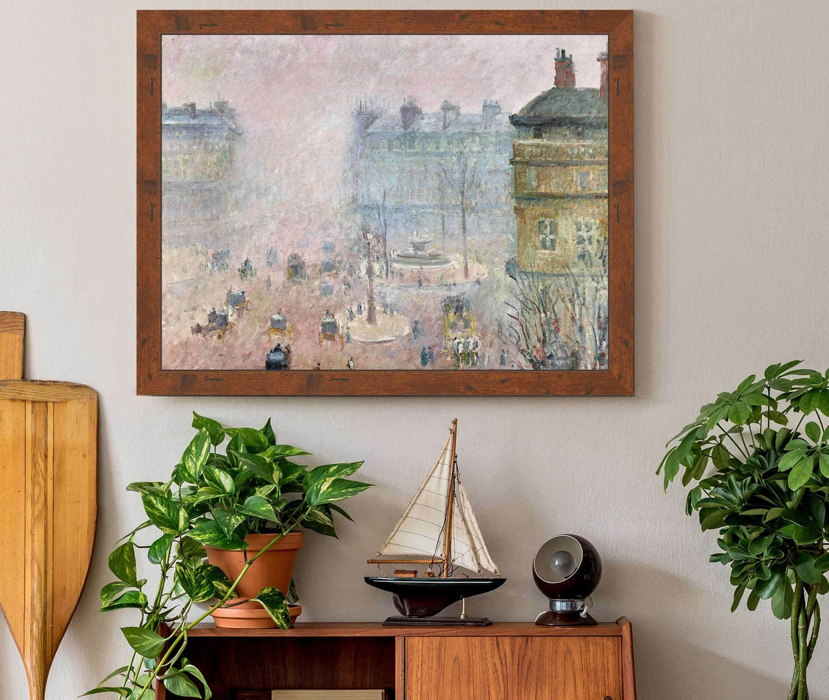 Place Du Theatre Francaisfog Effect by Camille Pissarro