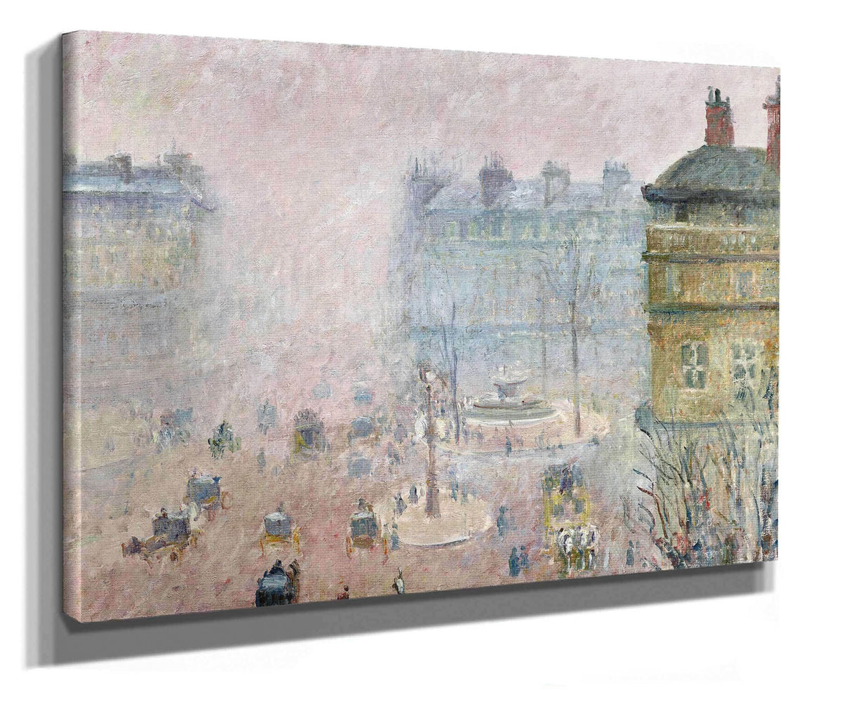 Place Du Theatre Francaisfog Effect by Camille Pissarro