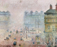 Place Du Theatre Francaisfog Effect by Camille Pissarro