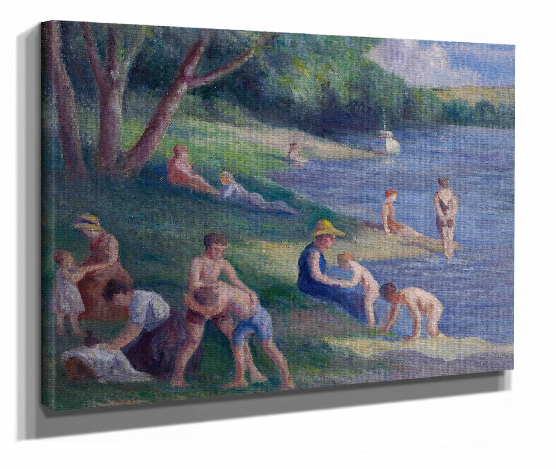 Plage A Mericourt by Maximilien Luce