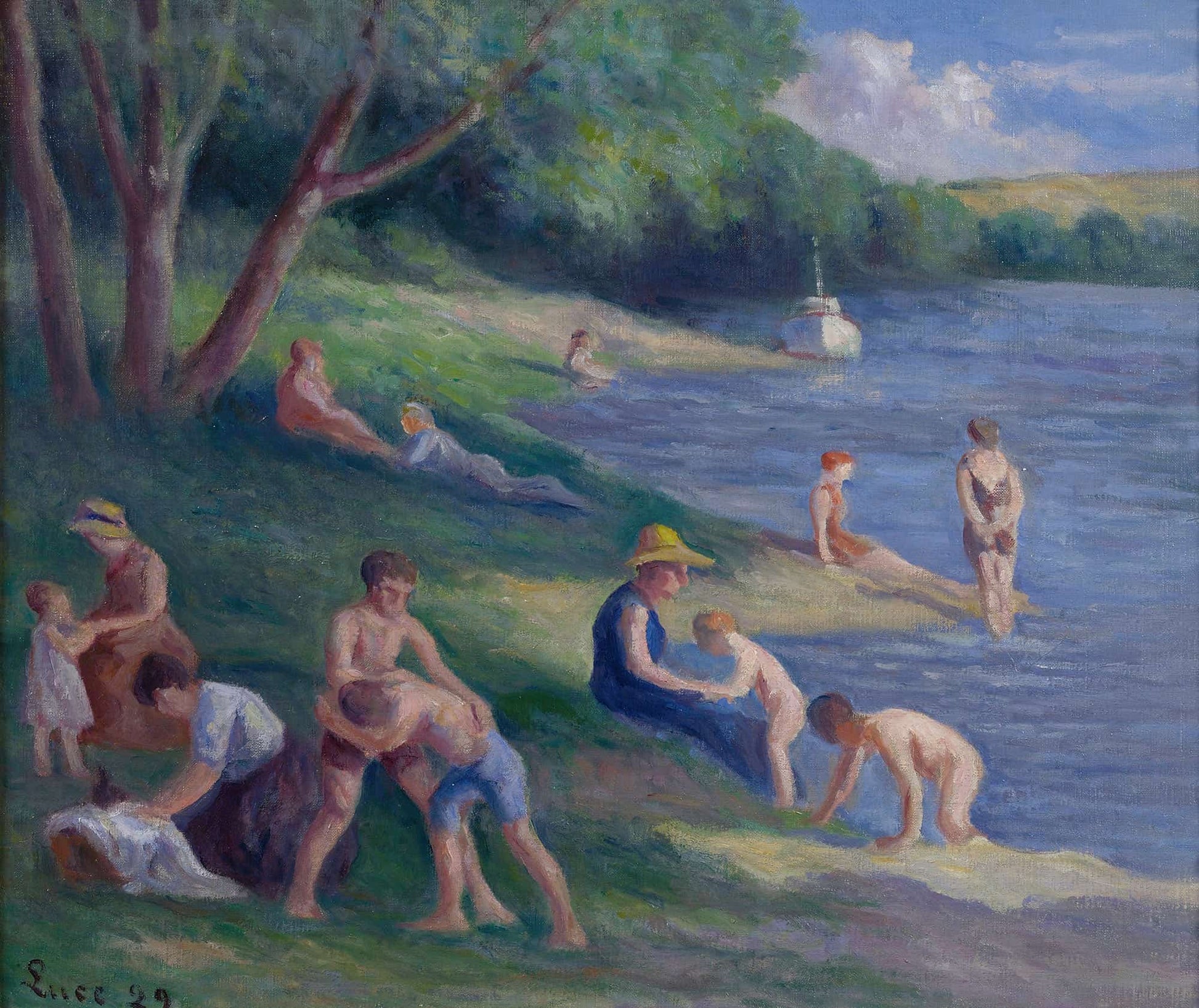 Plage A Mericourt by Maximilien Luce