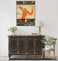 Plakat Der Schiele Ausstellung In Der Galerie Arnot by Egon Schiele