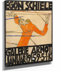 Plakat Der Schiele Ausstellung In Der Galerie Arnot by Egon Schiele