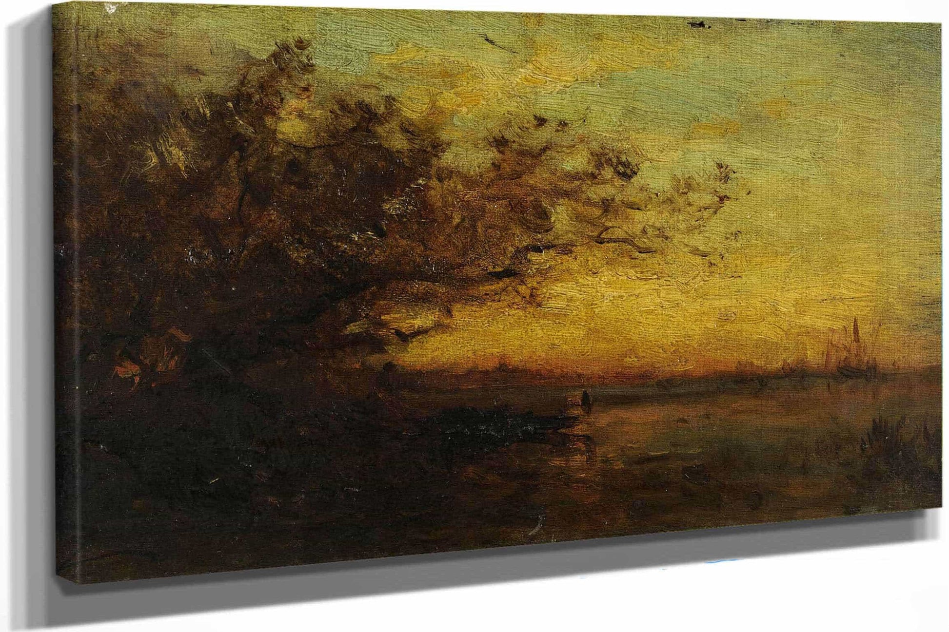 Plan Deau Soleil Couchant Au Revers Deux Etudes by Felix Ziem