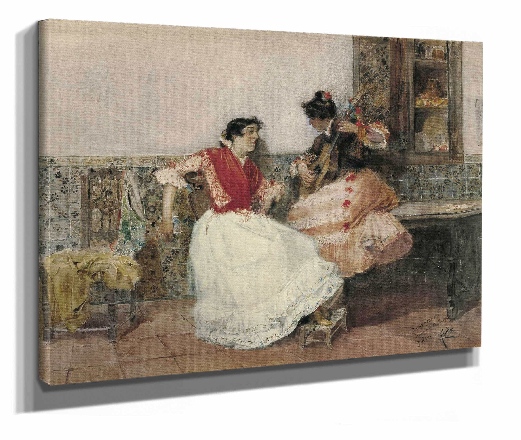 Playing The Guitar by Joaquin Sorolla