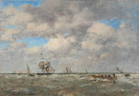 Pleine Mer Les Lamaneurs by Eugene Boudin