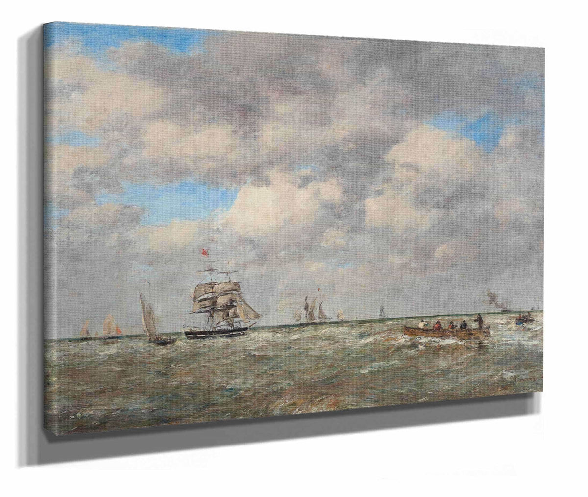 Pleine Mer Les Lamaneurs by Eugene Boudin