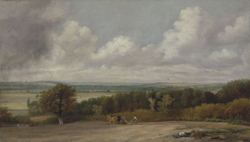 Ploughing Scene In Suffolk by John Constable