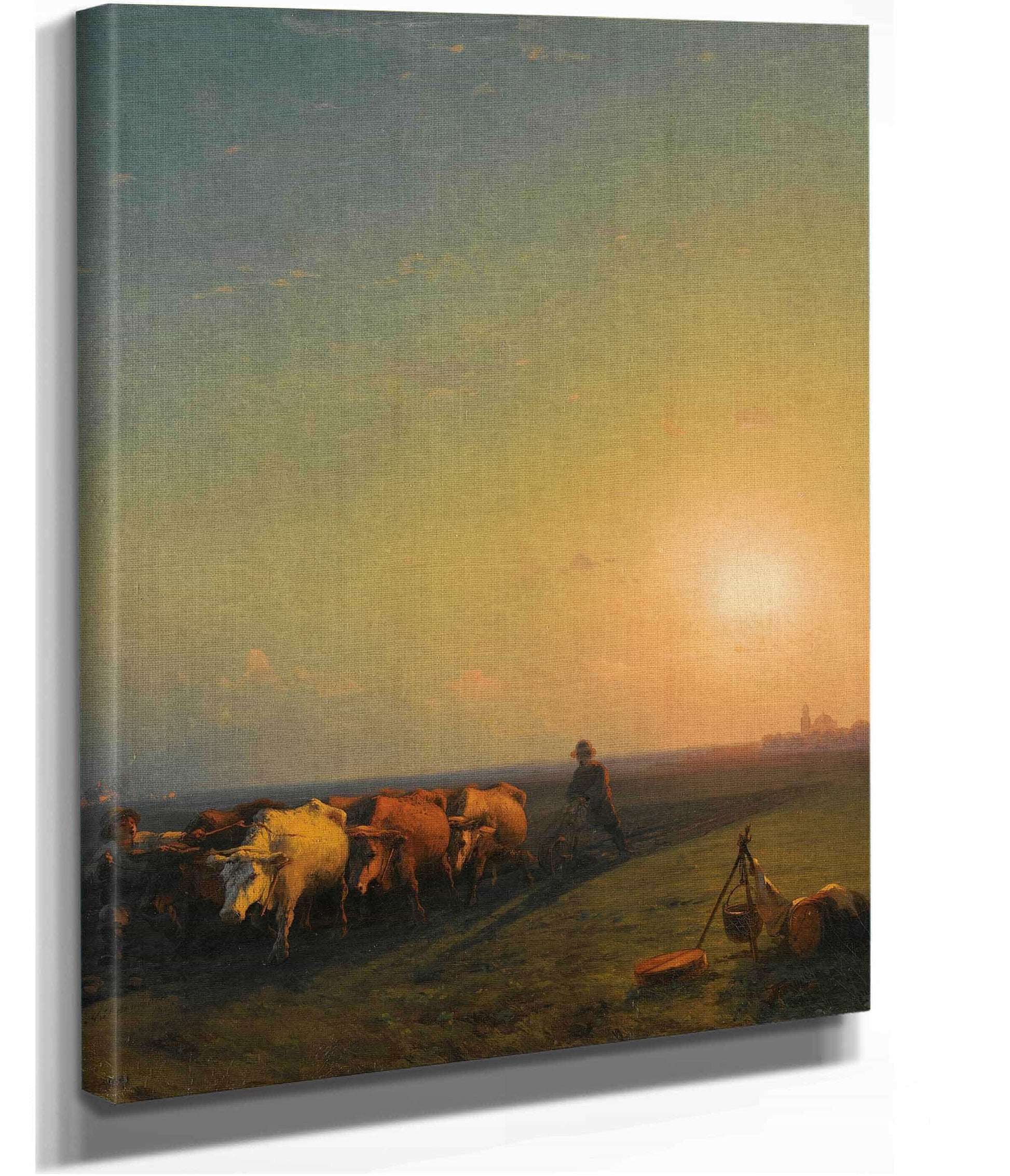 Ploughing The Fields Crimea by Ivan Konstantinovich Aivazovsky