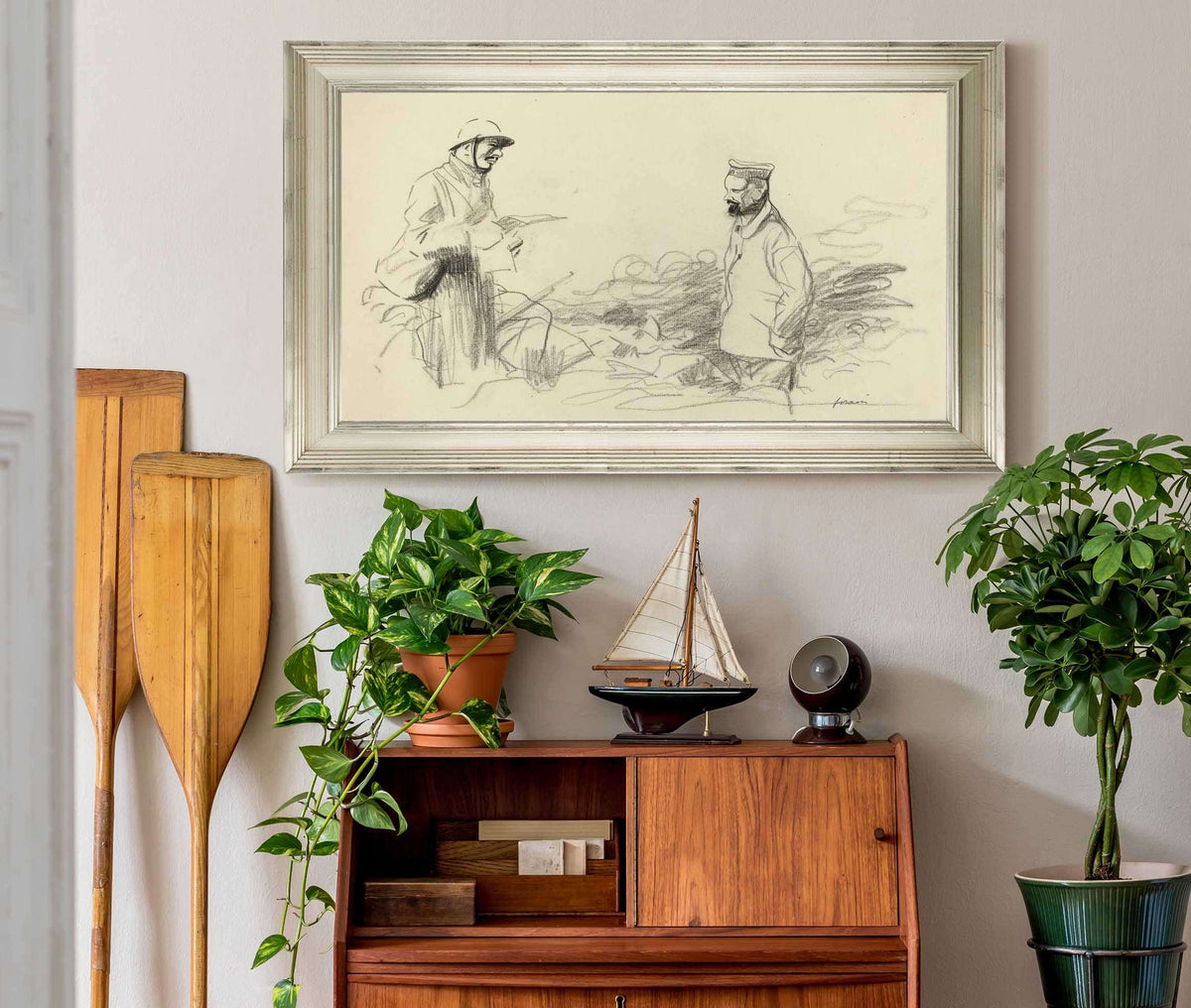 Poilu Acknowledging German Soldier Ii Probably by Jean Louis Forain