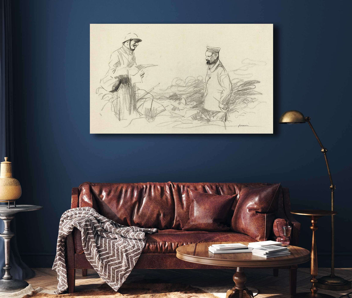 Poilu Acknowledging German Soldier Ii Probably by Jean Louis Forain