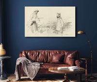 Poilu Acknowledging German Soldier Ii Probably by Jean Louis Forain