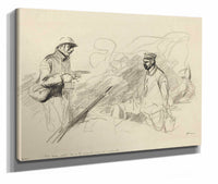 Poilu Acknowledging German Soldier Probably by Jean Louis Forain