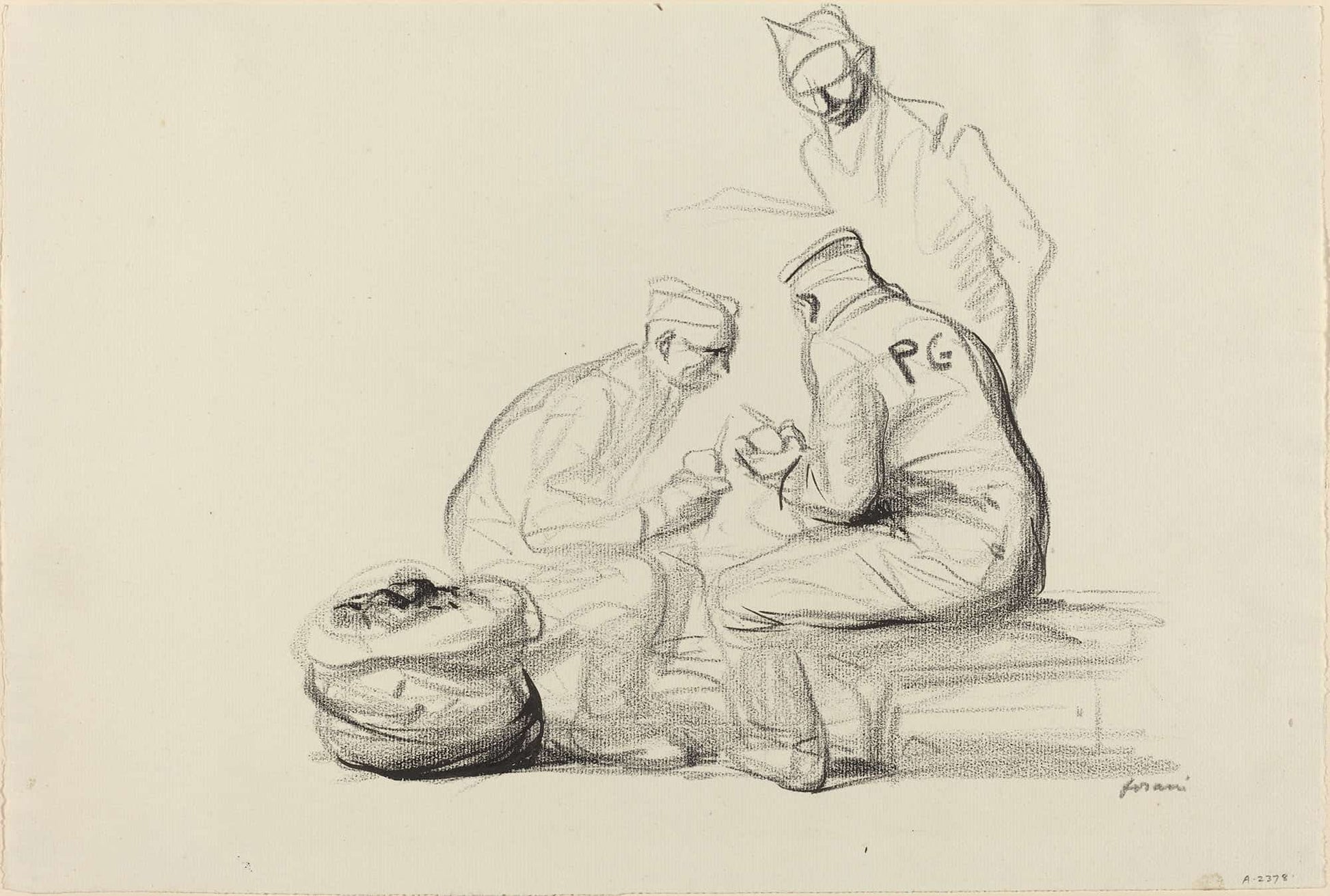 Poilu And German Prisoners by Jean Louis Forain
