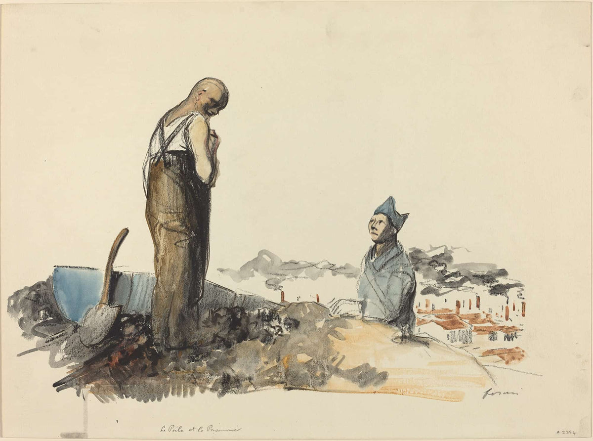 Poilu And Prisoner by Jean Louis Forain