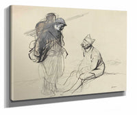 Poilu And Tommy Conversing by Jean Louis Forain