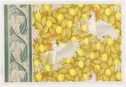 Poissons Frise Au Pochoir Cacatoes Et Citrons Cretonne by Maurice Pillard Verneuil
