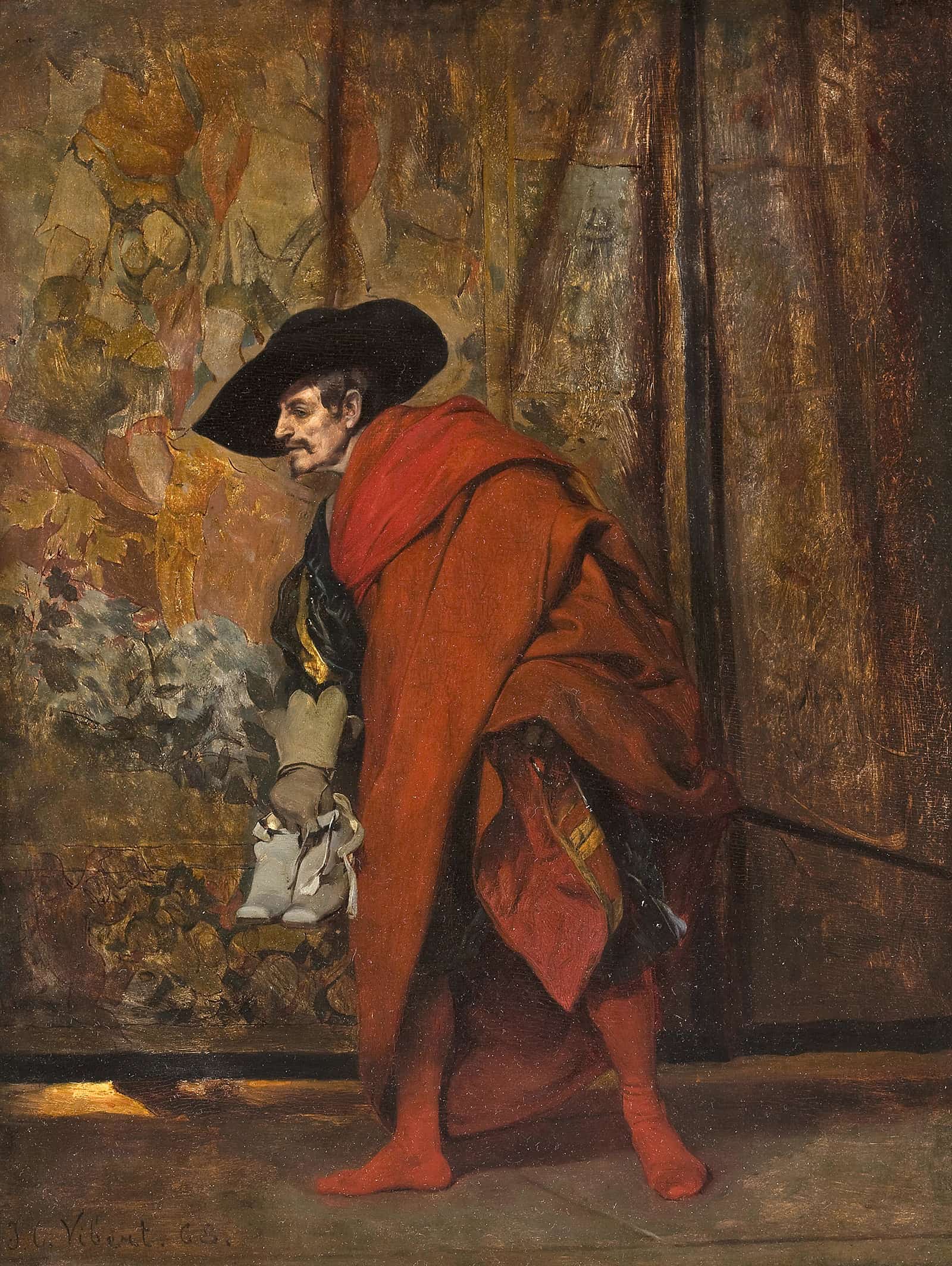 Polonius Behind The Curtain by Jehan Georges Vibert