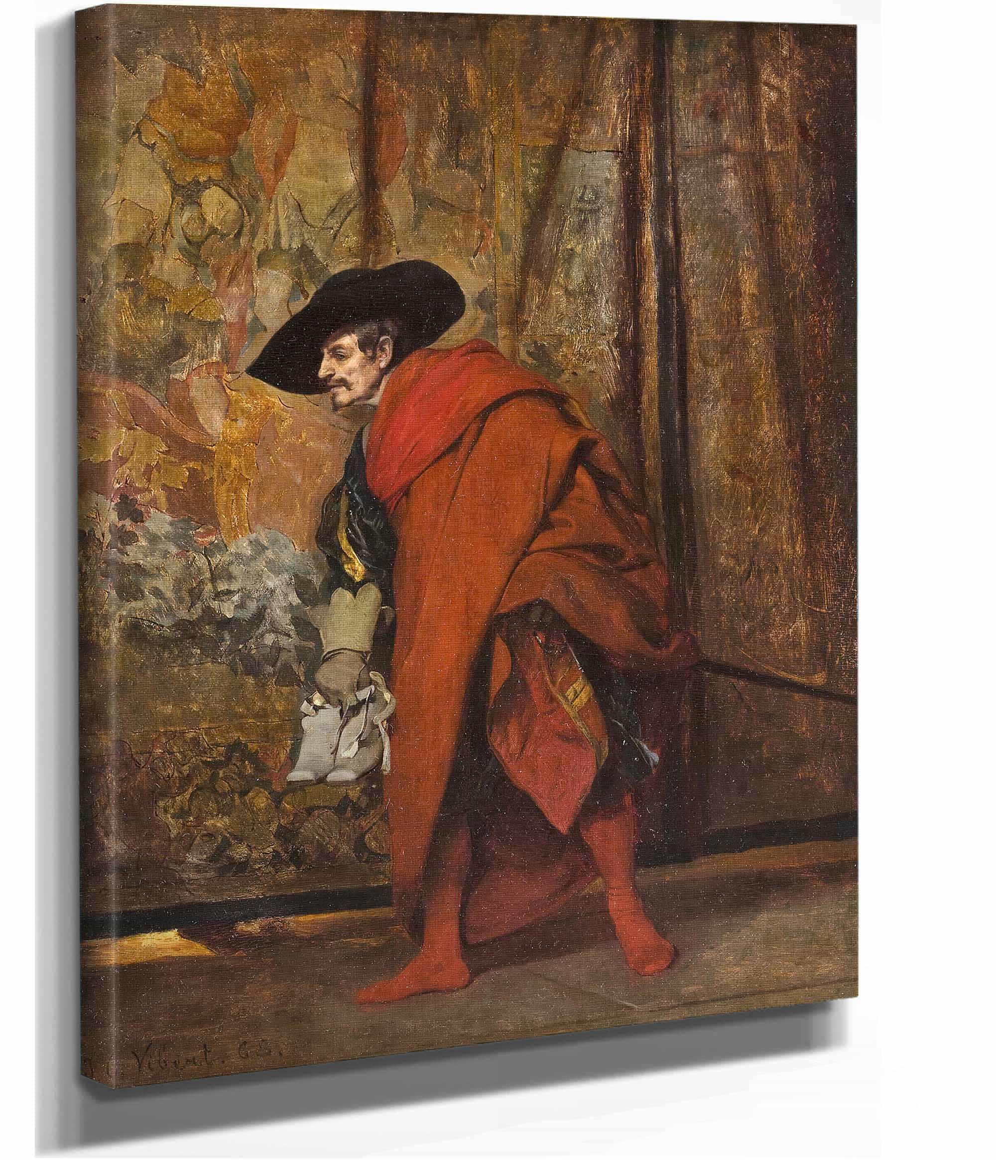 Polonius Behind The Curtain by Jehan Georges Vibert