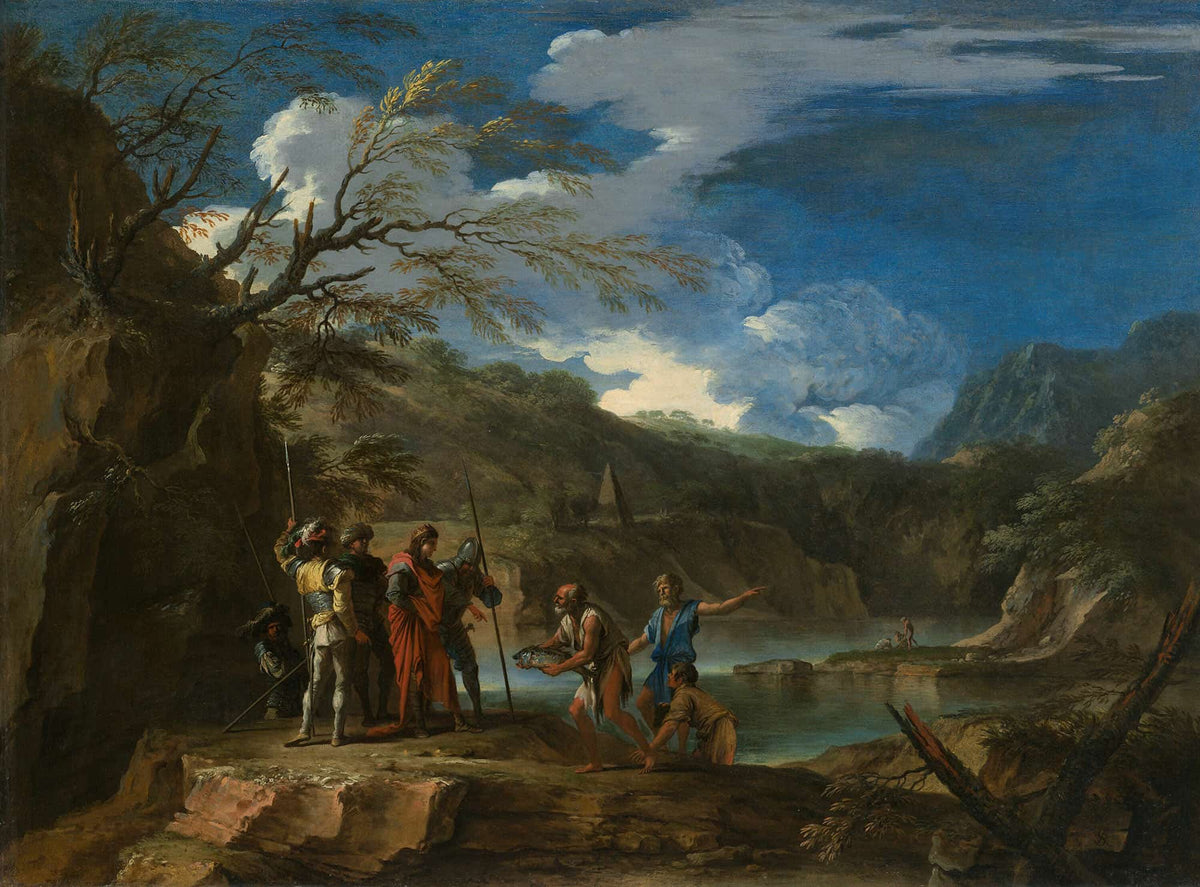 Polycrates And The Fisherman by Salvator Rosa