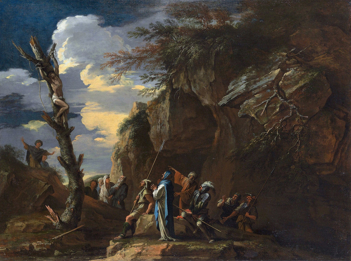 Polycrates Crucifixion by Salvator Rosa