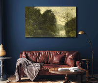 Pond In The Woods  by Jean Baptiste Camille Corot