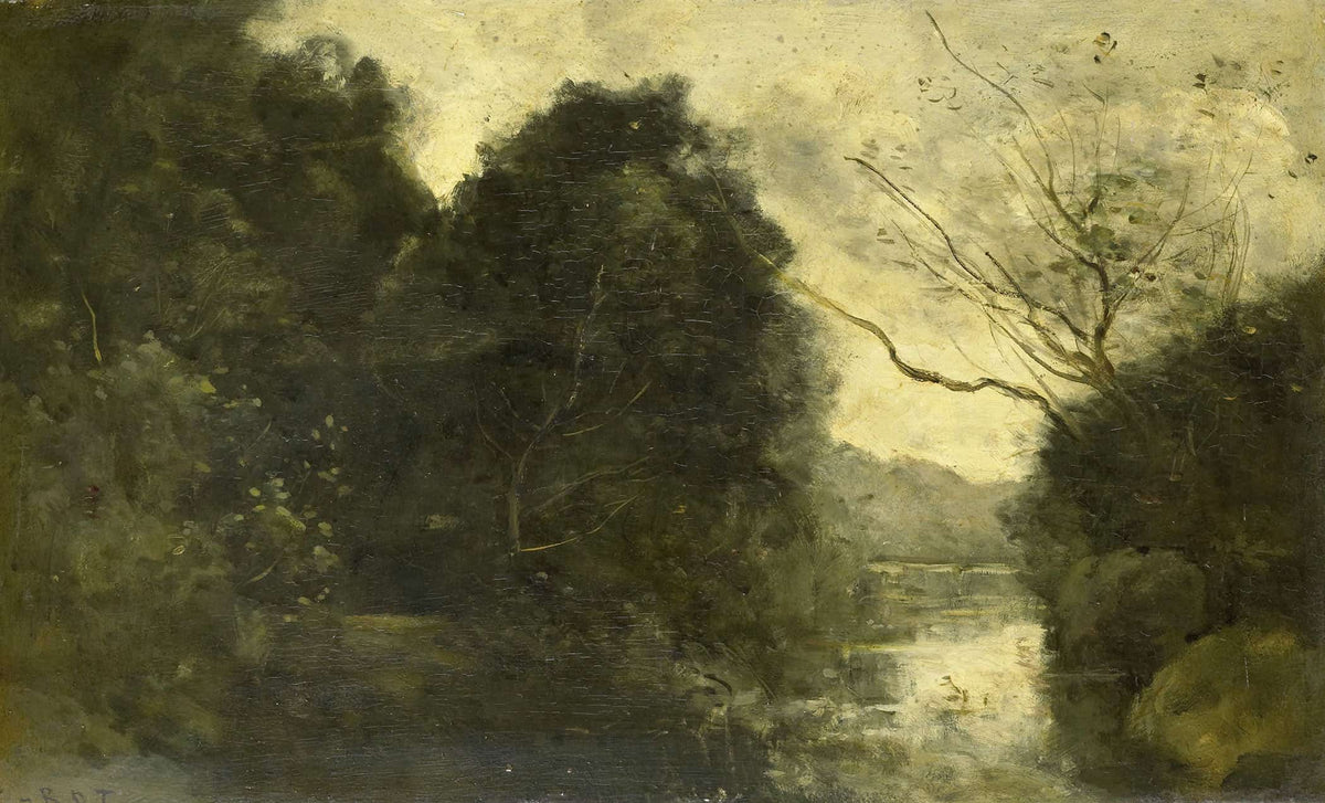 Pond In The Woods  by Jean Baptiste Camille Corot