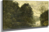 Pond In The Woods  by Jean Baptiste Camille Corot