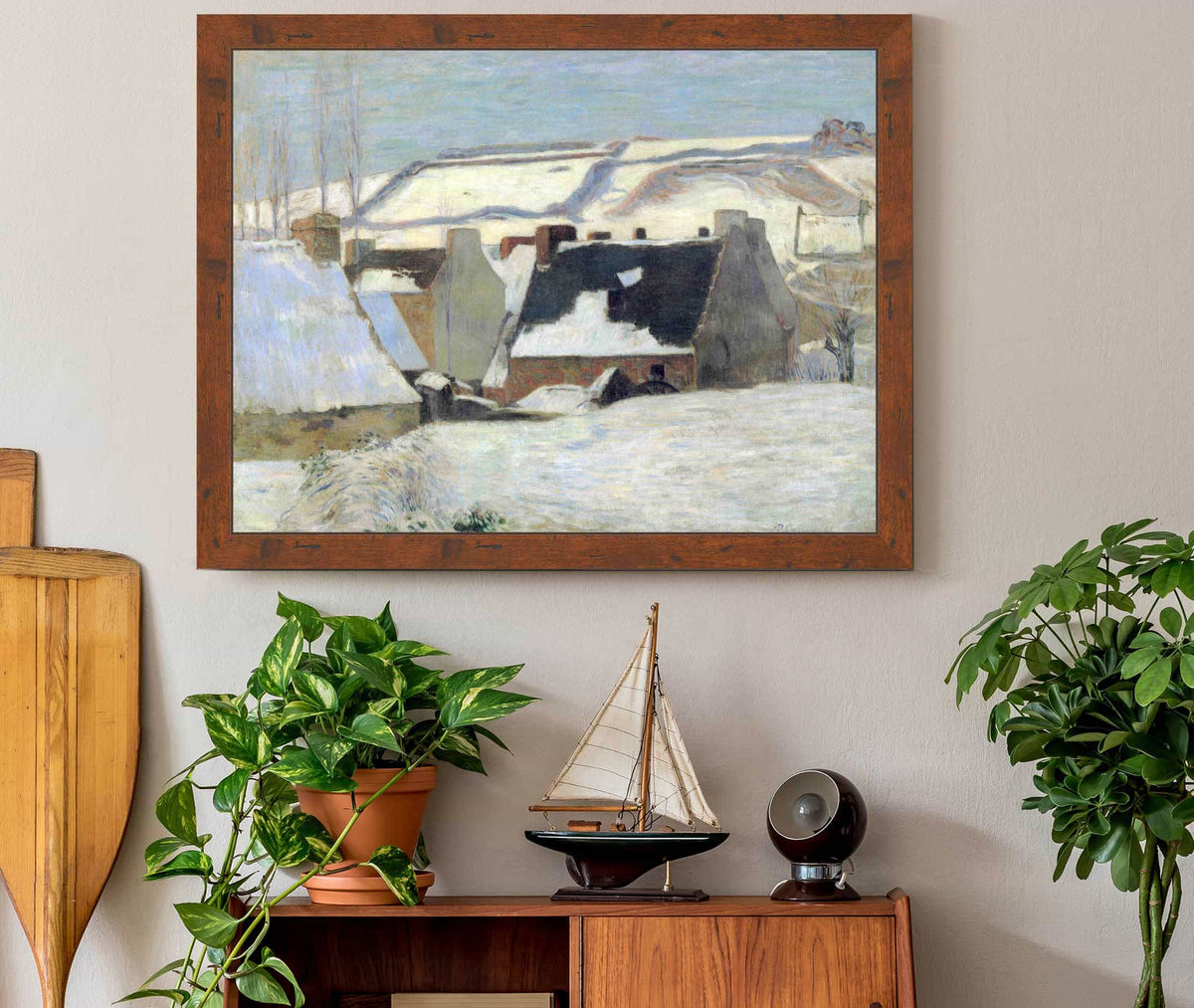 Pont Aven Sous La Neige Ou Effet De Neige by Paul Gauguin