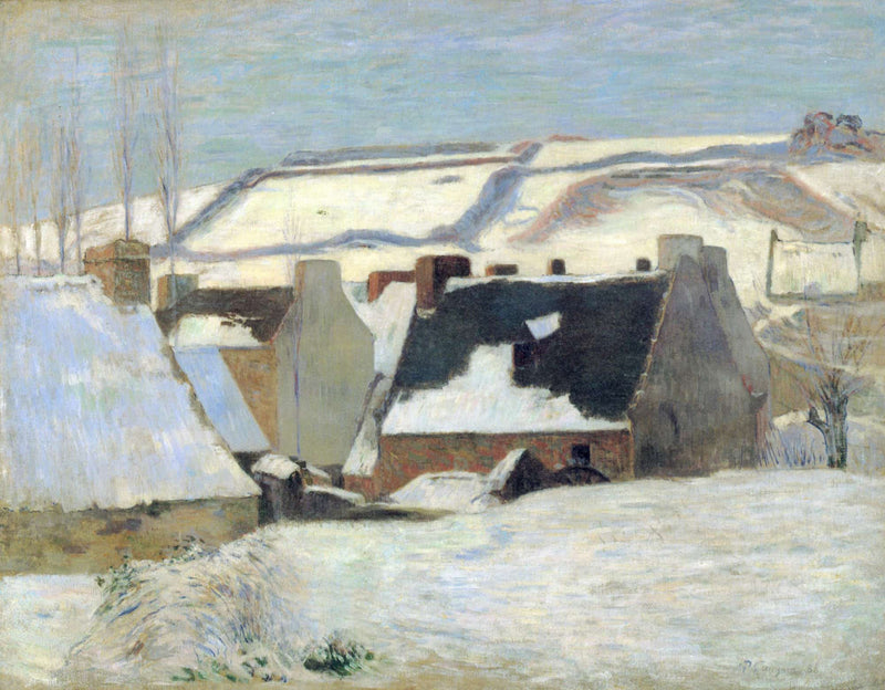 Pont Aven Sous La Neige Ou Effet De Neige by Paul Gauguin