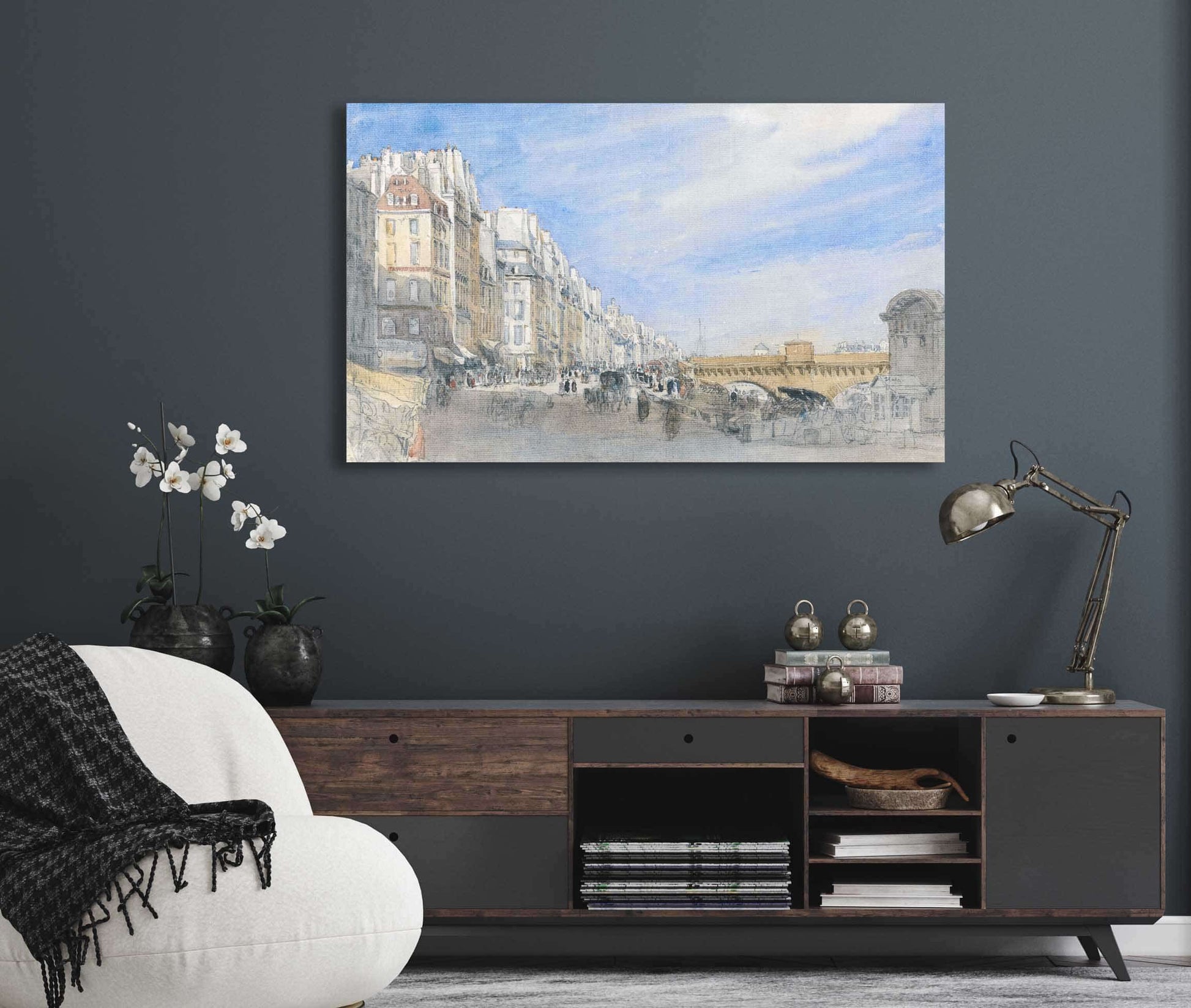 Pont Neuf From The Quai De Lecole Paris by David Cox