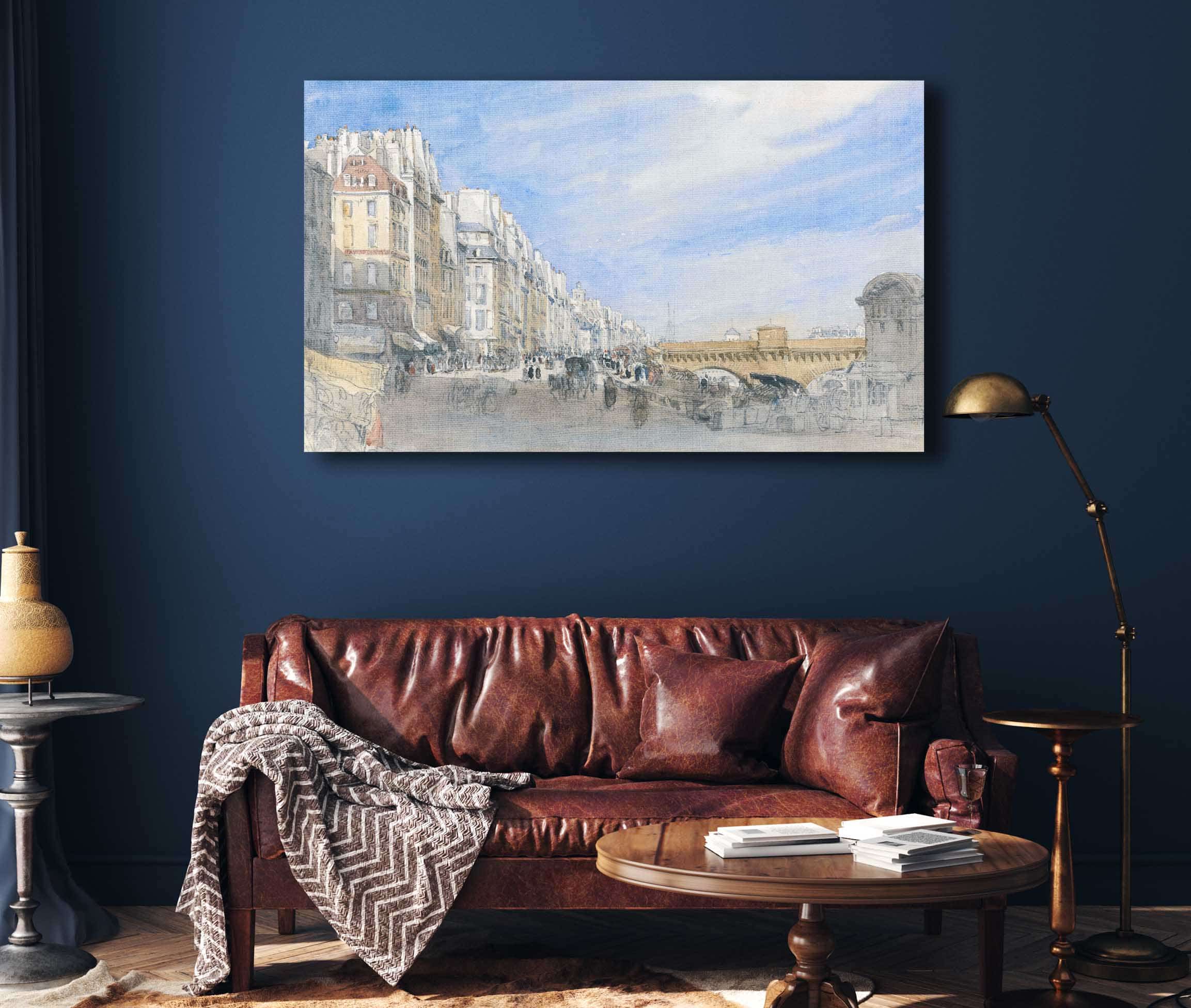 Pont Neuf From The Quai De Lecole Paris by David Cox