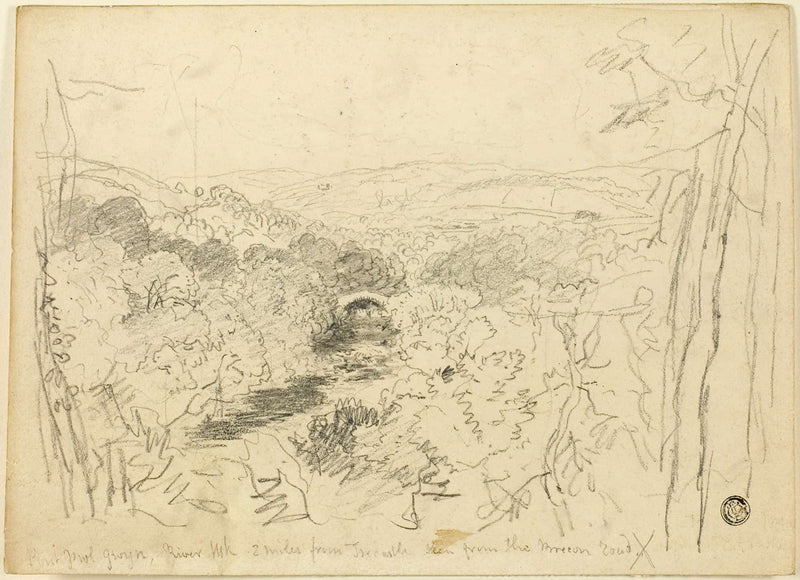 Pont Pwl Gwyn River Usk by David Cox