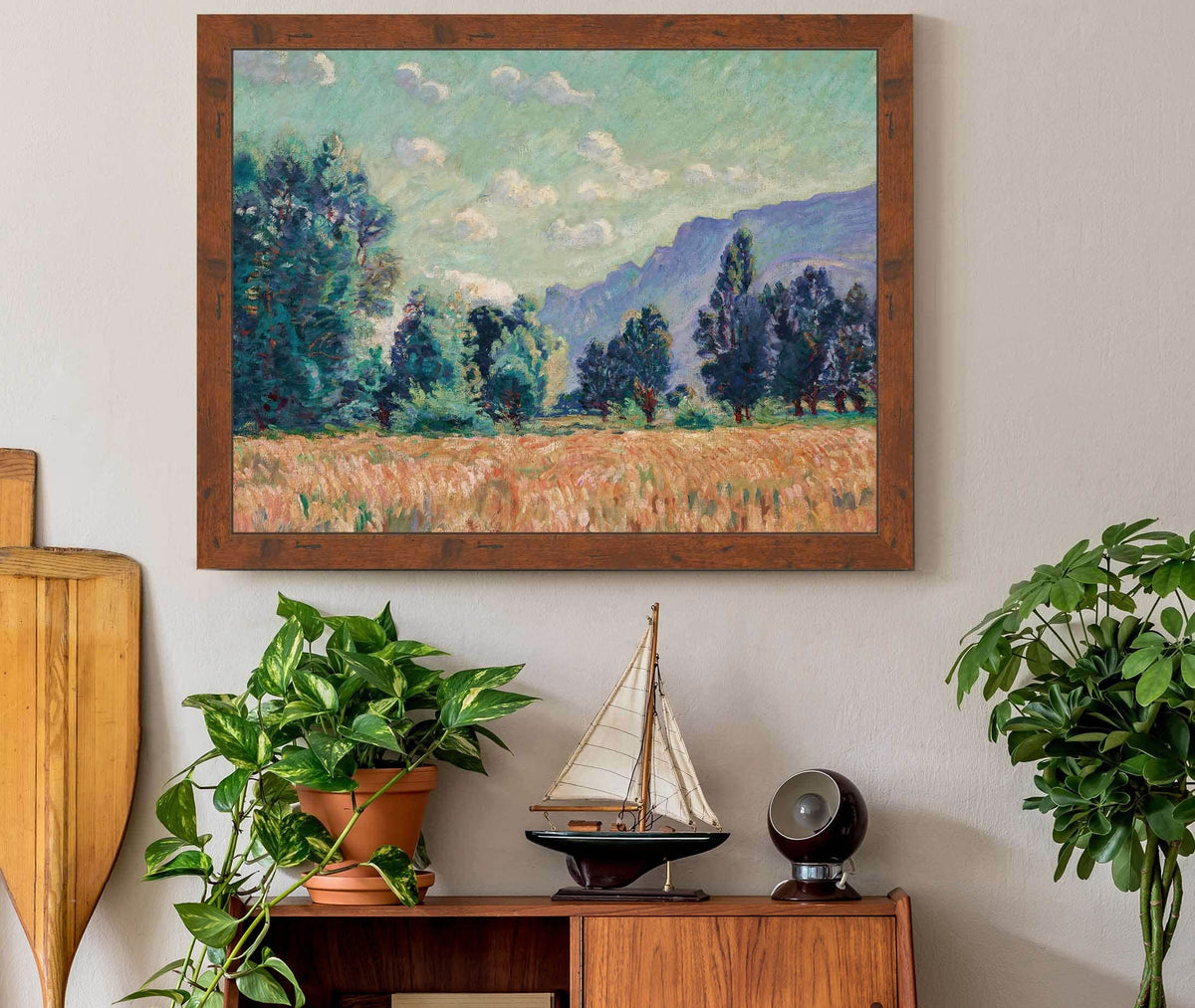 Pontcharra Vallee De Lisere Le Mont Granier Dans Le Fond by Armand Guillaumin